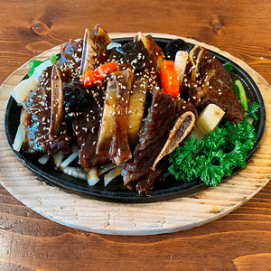 M6. Galbijjim (Marinated Steamed Beef Ribs) Meal