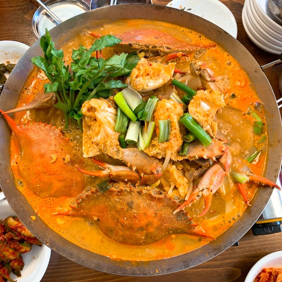 K8. Kkotgetang (Spicy Korean Crab Stew) Meal
